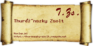 Thuránszky Zsolt névjegykártya